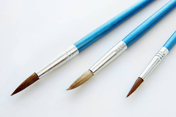 Set of three paintbrushes